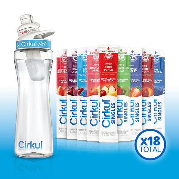22oz. Plastic Bottle & FitSip® Mixed Berry H7